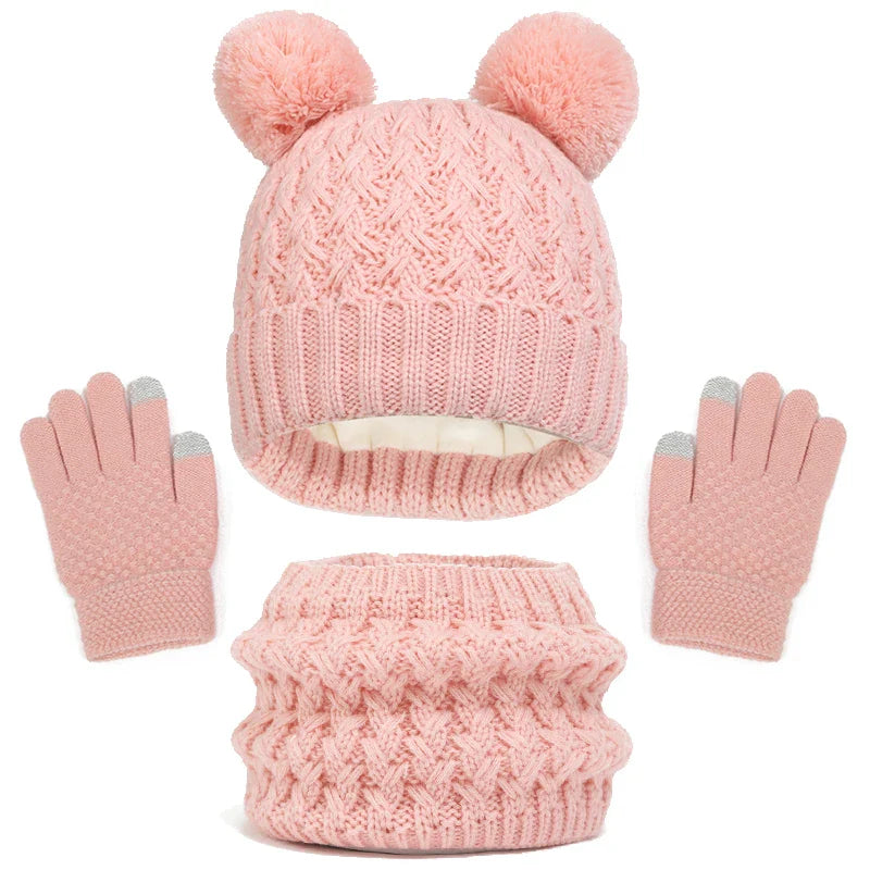 Kit de Inverno Infantil Touca Luvas Cachecol - Ama Mamma