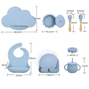 Kit Completo de Introdução Alimentar em Silicone 7 Peças Ama Mamma - Ama Mamma