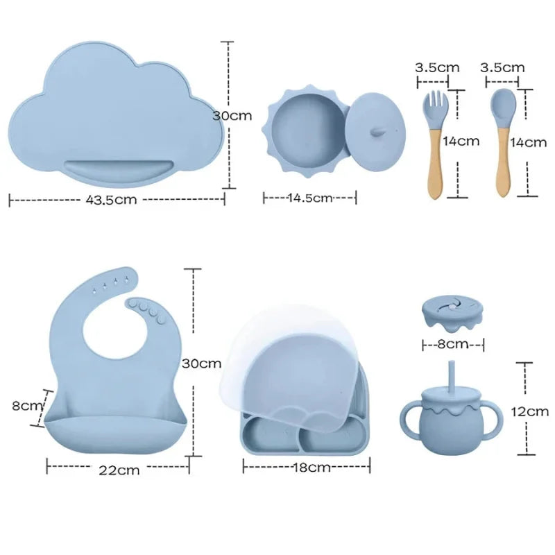 Kit Completo de Introdução Alimentar em Silicone 7 Peças Ama Mamma - Ama Mamma