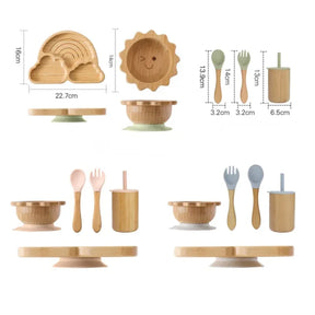 Kit Elegante Introdução Alimentar Bambu e Silicone Ama Mamma - Ama Mamma