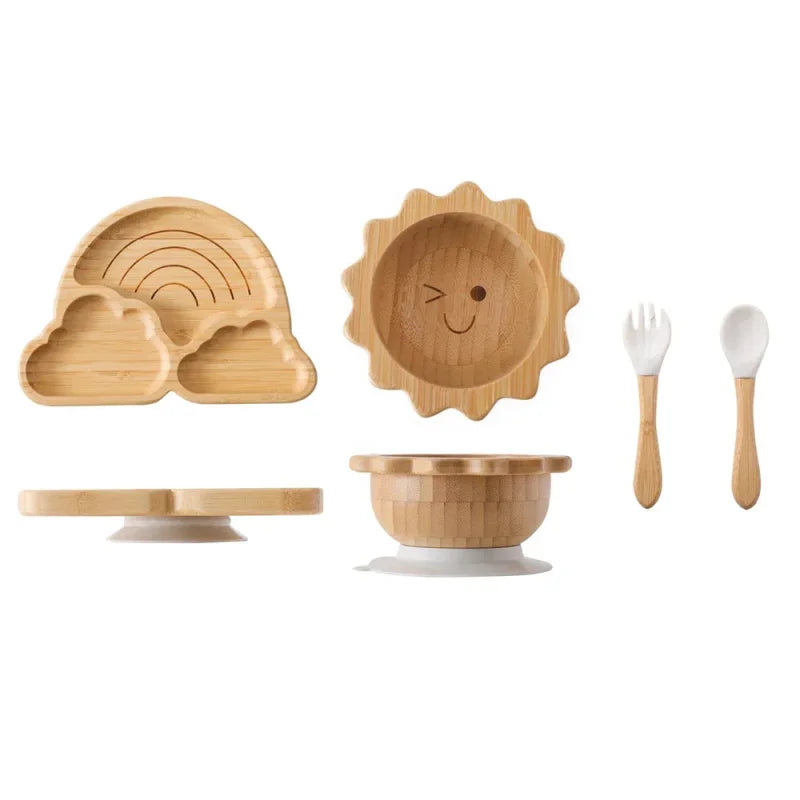 Kit Elegante Introdução Alimentar Bambu e Silicone Ama Mamma - Ama Mamma