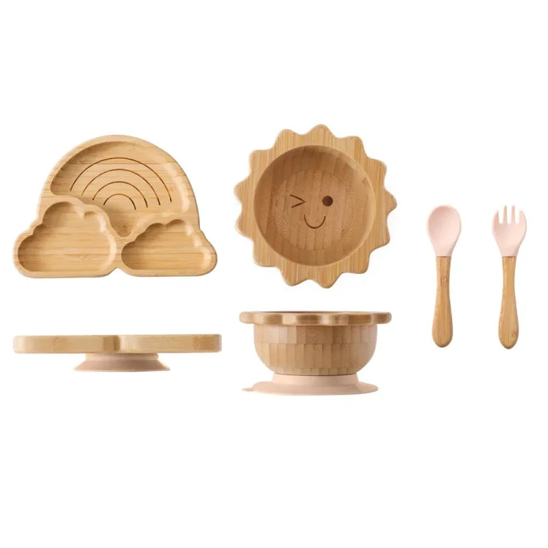 Kit Elegante Introdução Alimentar Bambu e Silicone Ama Mamma - Ama Mamma