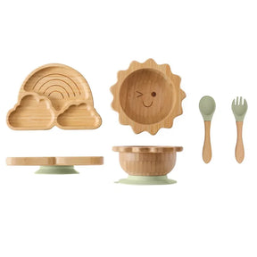 Kit Elegante Introdução Alimentar Bambu e Silicone Ama Mamma - Ama Mamma