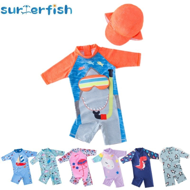 Macacão de Banho Summer + Chapéu Proteção UVA - Ama Mamma