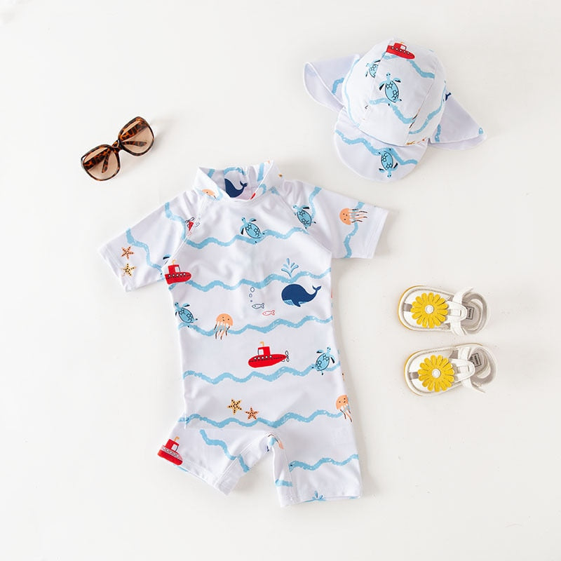 Macacão de Banho Summer + Chapéu Proteção UVA - Ama Mamma