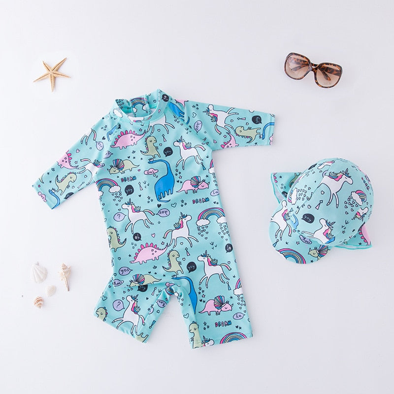 Macacão de Banho Summer + Chapéu Proteção UVA - Ama Mamma