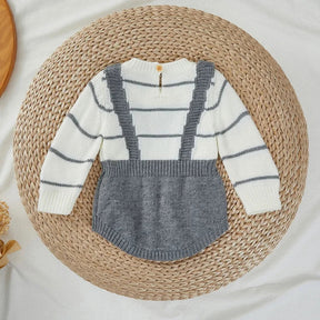 Macacão Tricot Listrado Confort Elegance para Bebê Ama Mamma - Ama Mamma