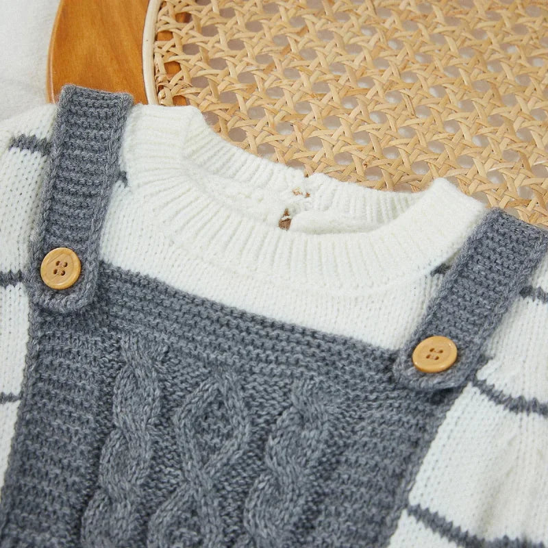 Macacão Tricot Listrado Confort Elegance para Bebê Ama Mamma - Ama Mamma