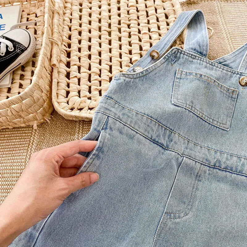 Macacão Jardineira Confortável Estilo Jeans Ama Mamma - Ama Mamma