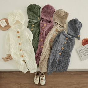 Macacão com Touca Luxuosa de Tricot Ama Mamma - Ama Mamma