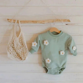 Macacão Romper Nuvens e Flores para Bebê Ama Mamma - Ama Mamma