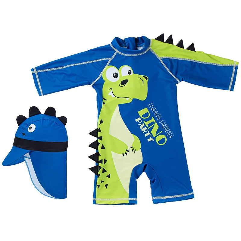 Macaquinho de Praia Infantil Manga Longa Dino - Ama Mamma