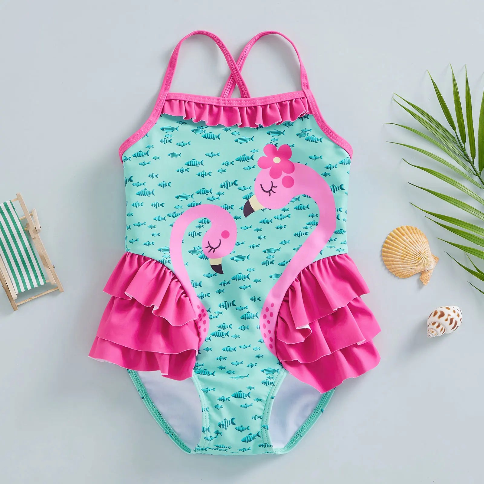 Maiô Praia Infantil Flamingo - Ama Mamma