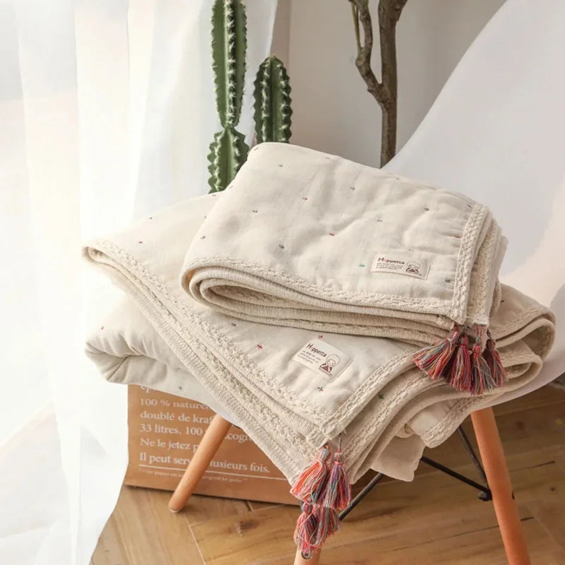 Manta 6 Camadas Jacquard Boêmia de Algodão Ama Mamma - Ama Mamma