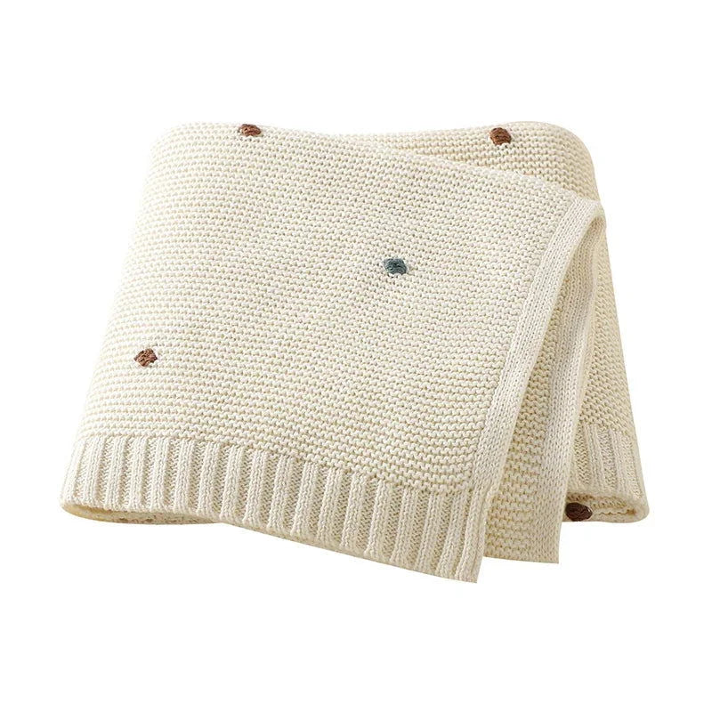 Manta Tricot com Bolinhas Coloridas para Bebê Ama Mamma - Ama Mamma
