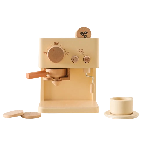 Cozinha Montessori - Máquina de Café Expresso de Madeira - Ama Mamma