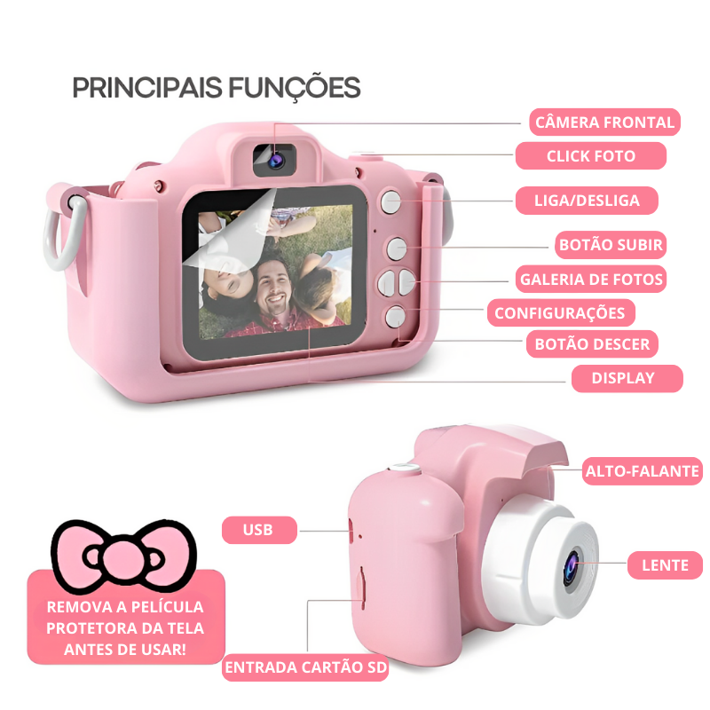 Mini Câmera Digital Infantil - O Mundo pela Lente dos Pequenos - Ama Mamma