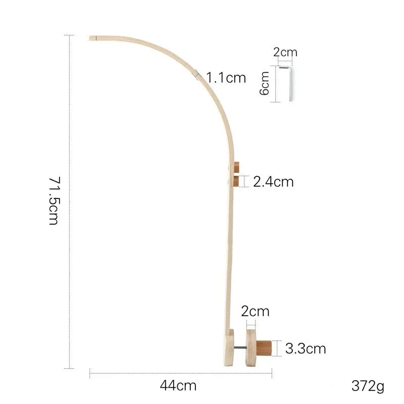 Mobile de Berço Estimulante com Chocalhos e Suporte de Madeira Ama Mamma - Ama Mamma