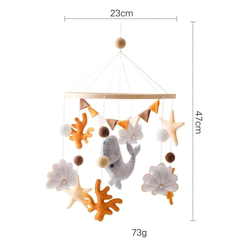 Mobile de Berço Estimulante com Chocalhos e Suporte de Madeira Ama Mamma - Ama Mamma