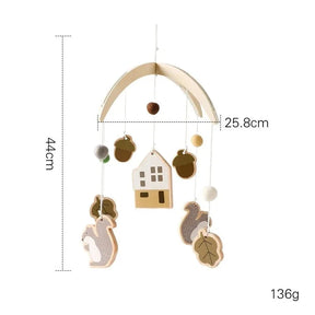 Mobile de Berço Estimulante com Chocalhos e Suporte de Madeira Ama Mamma - Ama Mamma