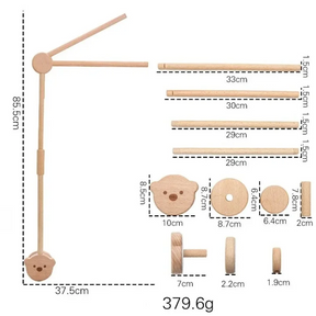 Mobile de Berço Estimulante com Chocalhos e Suporte de Madeira Ama Mamma - Ama Mamma