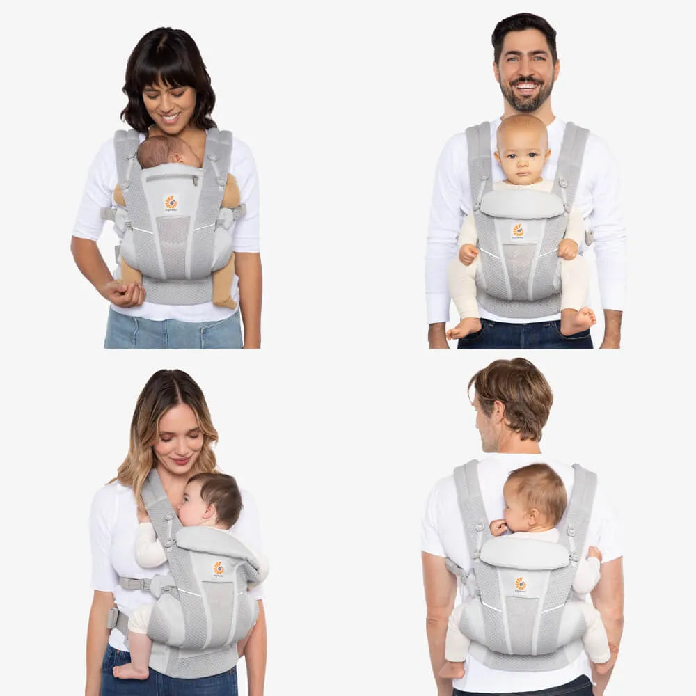 Canguru Ergobaby 4 Posições Omni 360 Air Mesh - Serene Blue