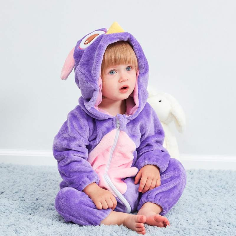 Pijama-Fantasia de Bichinhos de Plush para Bebês c/ Capuz - Ama Mamma
