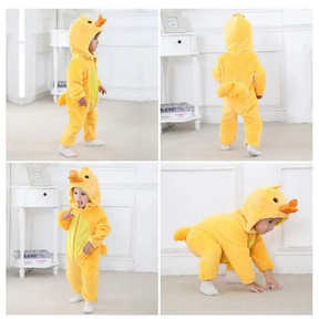 Pijama-Fantasia de Bichinhos de Plush para Bebês c/ Capuz - Ama Mamma