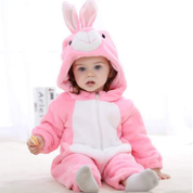 Pijama-Fantasia de Bichinhos de Plush para Bebês c/ Capuz - Ama Mamma