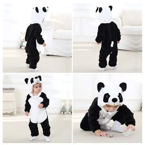 Pijama-Fantasia de Bichinhos de Plush para Bebês c/ Capuz - Ama Mamma