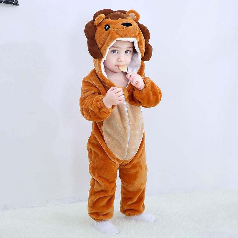 Pijama-Fantasia de Bichinhos de Plush para Bebês c/ Capuz - Ama Mamma