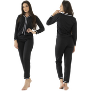 Pijama Inverno Americano Amamentação Manga Longa Calça - Ama Mamma