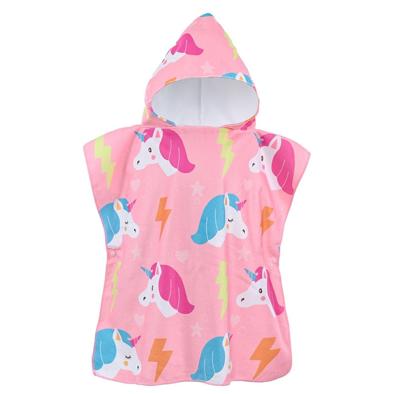 Poncho Infantil Atoalhado Praia com Capuz Menina - Ama Mamma