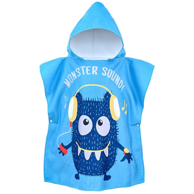 Poncho Infantil Atoalhado Praia com Capuz Menino - Ama Mamma