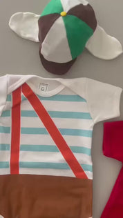 Body Bebê Mesversário com Touca 100% Algodão – Kit 2 Peças Temático CH