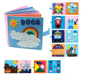 Livro Sensorial de Feltro - Aprendizado Montessori - Ama Mamma