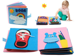 Livro Sensorial de Feltro - Aprendizado Montessori - Ama Mamma