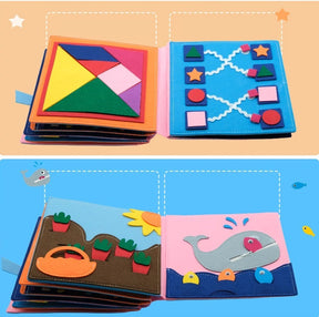 Livro Sensorial de Feltro - Aprendizado Montessori - Ama Mamma