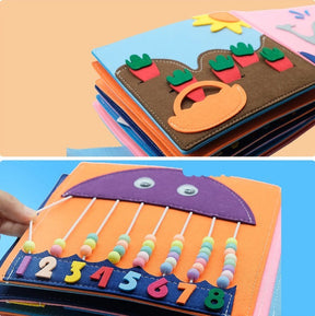 Livro Sensorial de Feltro - Aprendizado Montessori - Ama Mamma