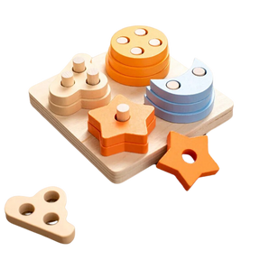 Blocos de Construção Montessori - Formas Geométricas - Ama Mamma