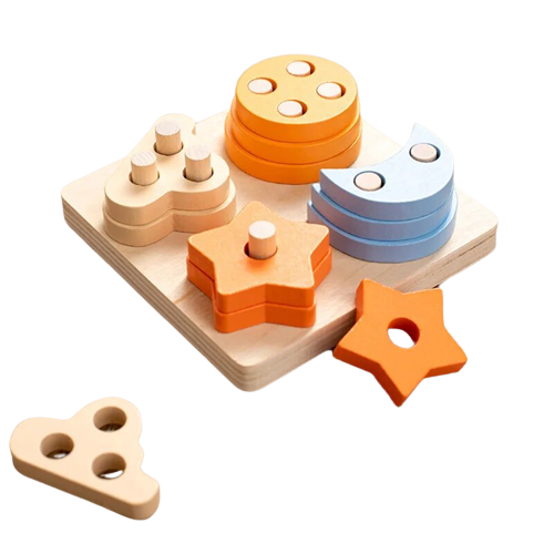 Blocos de Construção Montessori - Formas Geométricas - Ama Mamma