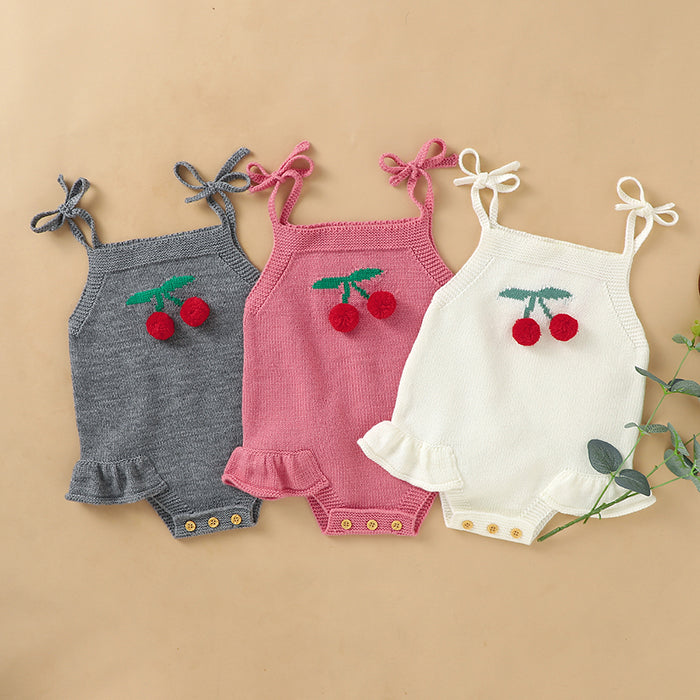 Romper Baby Tricô Cerejinha - Ama Mamma