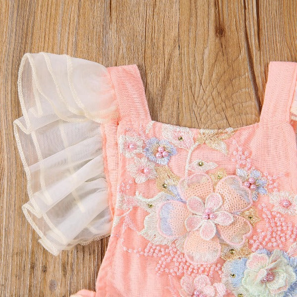 Romper Infantil Feminino Bordado - Ama Mamma