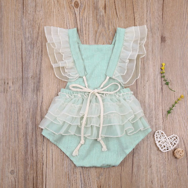 Romper Infantil Feminino Bordado - Ama Mamma