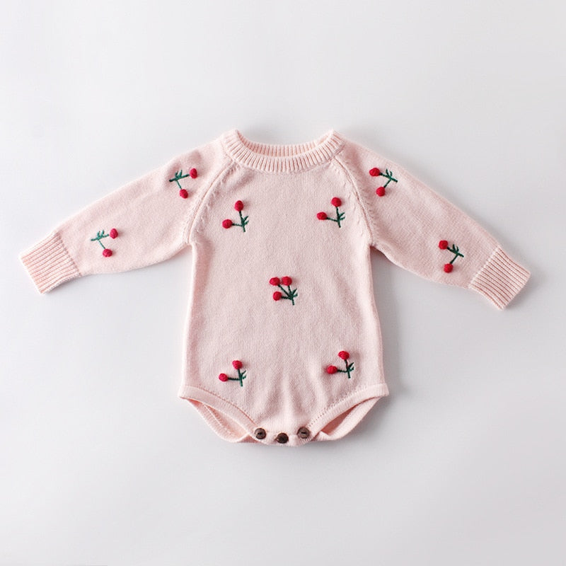 Romper Tricô Cerejinha - Ama Mamma