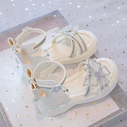 Sandália Infantil Feminina Borboleta Flor Strass - Ama Mamma