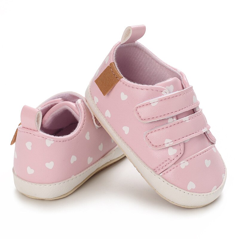 Sapatinho Infantil Bebê Rosa Coração - Ama Mamma