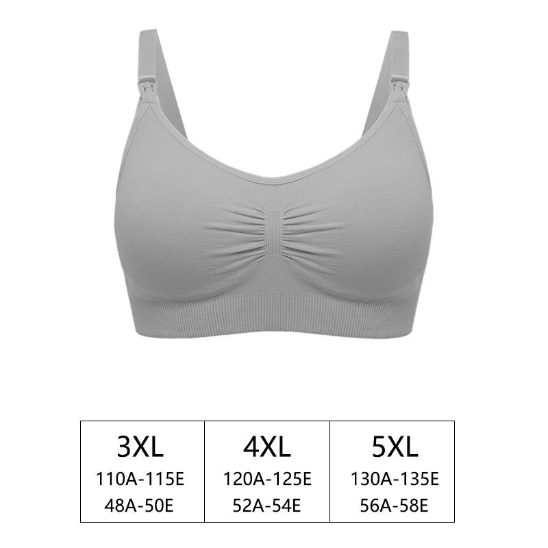 Ajustável sem costura plus size sutiã de enfermagem respirável feminino sutiã de amamentação roupa interior de alta qualidade roupas para grávidas push up