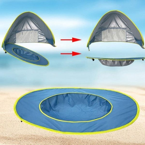 Tenda de Praia com Proteção UV e Mini Piscina para Bebê - Ama Mamma