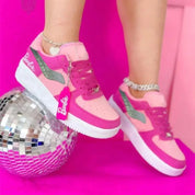 Tênis Infantil Barbie Rosa Pink com Glitter Menina